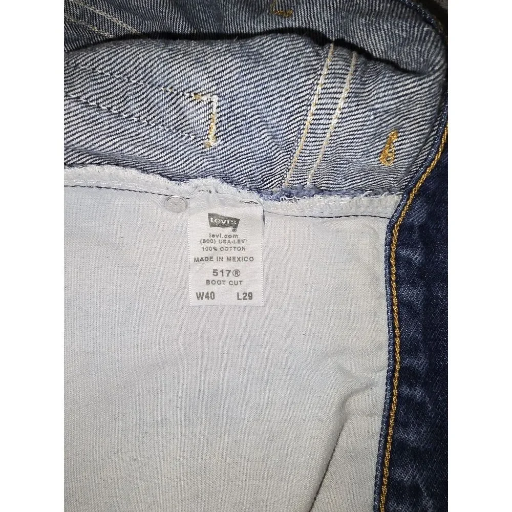 Vintage Levi's 517 Jeans 40 X 29 Bootcut Hige‎ Design 2000s Deconstructed